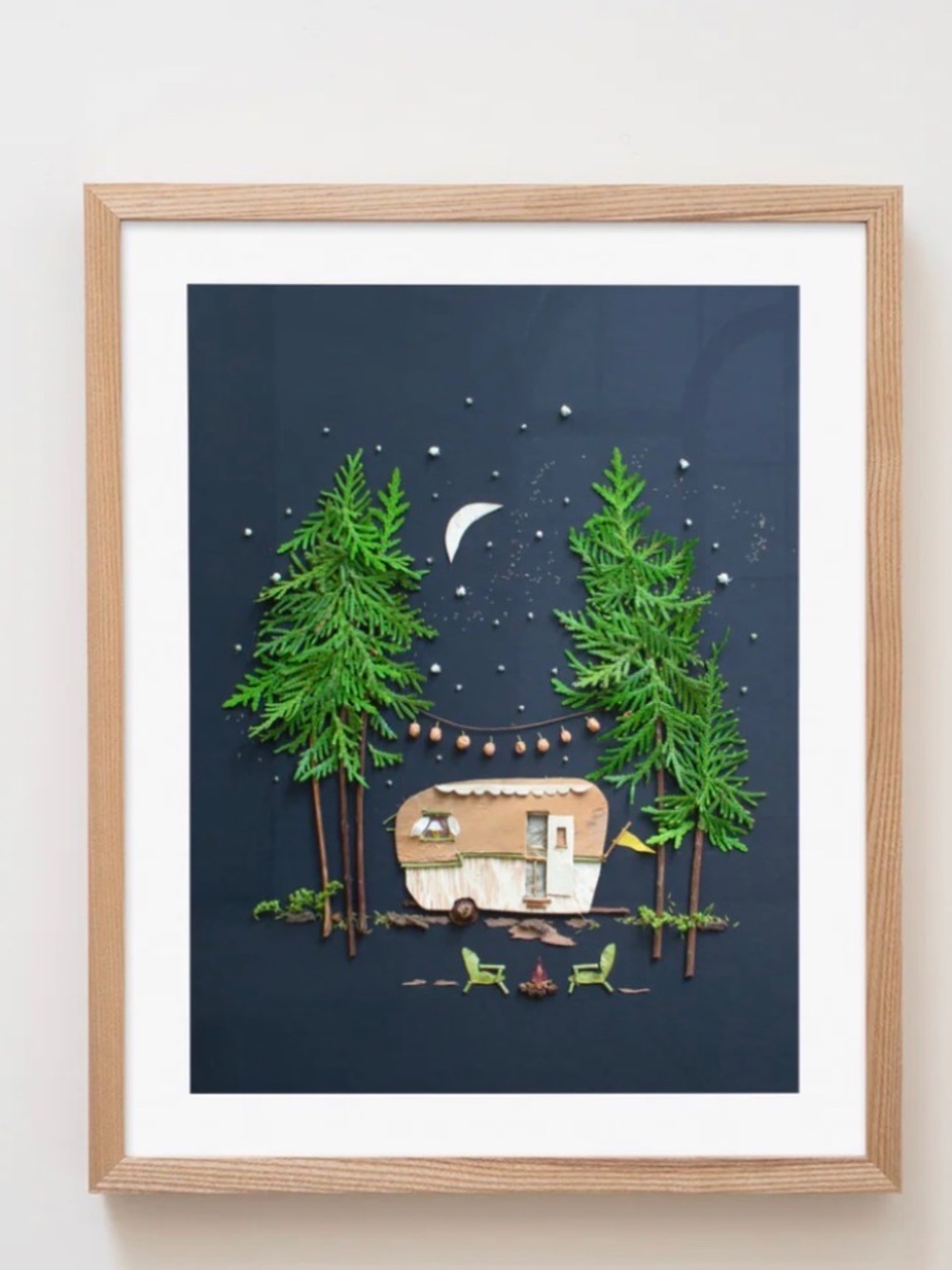 HAPPY CAMPER 16x20 print made from botanicals
